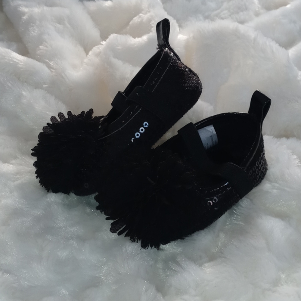 Adorable Sequins Infant Pom Pom shoes